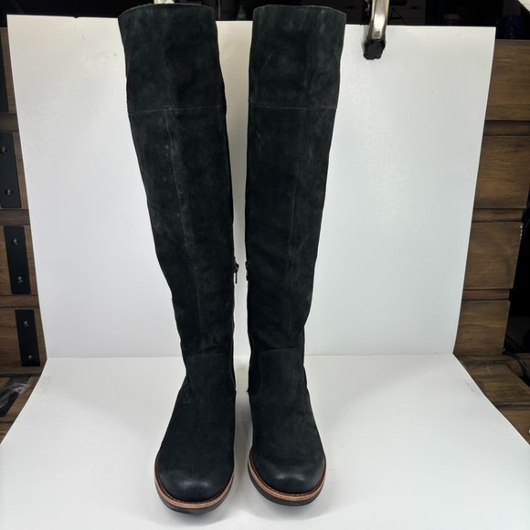 Kork-Ease Addison Women's US 9M Black Distressed Suede Over-The-Knee Riding Boot - Picture 3 of 16